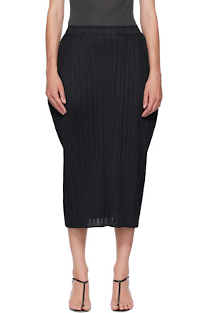 Black Mid-May Lamp Shade Midi Skirt