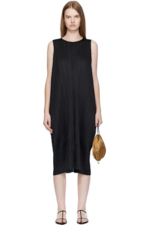 Black Lamp Shade Midi Dress