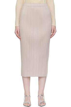 Gray New Colorful Basics 4 Midi Skirt
