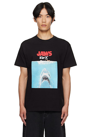 Black 'Jaws' Crew Neck T-shirt