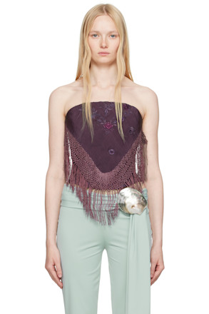 Purple Piano Shawl Corset Top