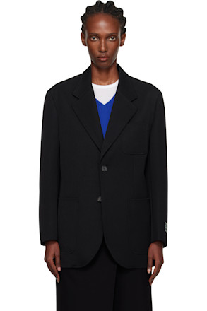 Black Oversized Wool Blazer