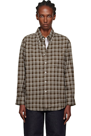 Brown Check Flannel Shirt