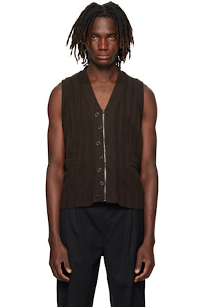 Brown Fitz Knit Vest