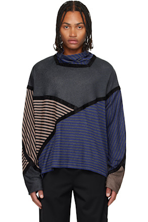 Blue & Gray Raday Short Jersey Top