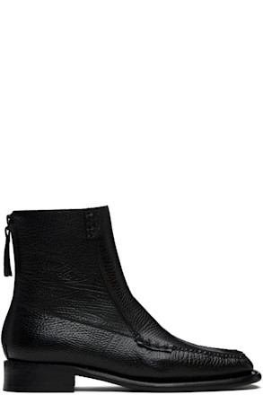 Black Quadra Grainy Boots