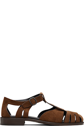 Tan Pesca Suede Sandals