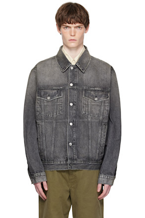 Gray Boxy Denim Jacket