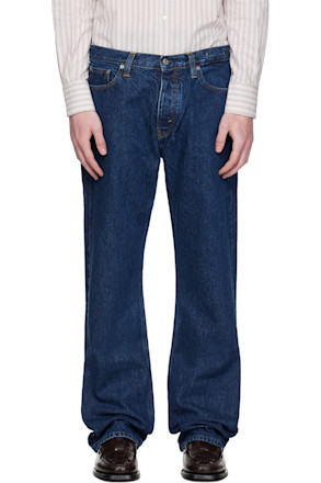 Navy Relaxed Bootcut Jeans