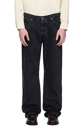 Black Relaxed Bootcut Jeans