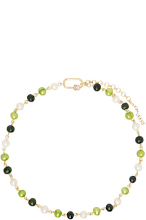 'The Single Multi Green Freshwater Pearl' Necklace