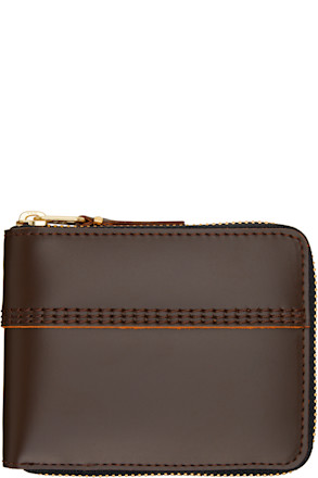Brown Triple Stitch Wallet