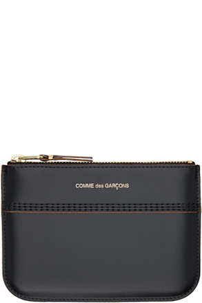 Black Triple Stitch Pouch