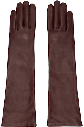 Burgundy Essentials Long Gloves