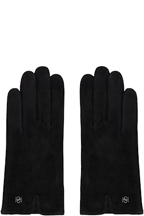 Black Essentials Suede Gloves