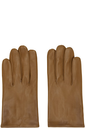 Brown Washable Leather Gloves