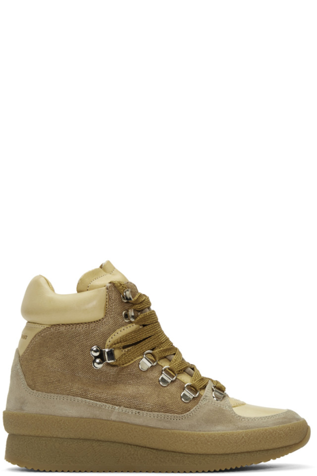 Isabel Marant Beige Brent Hiking Boots 