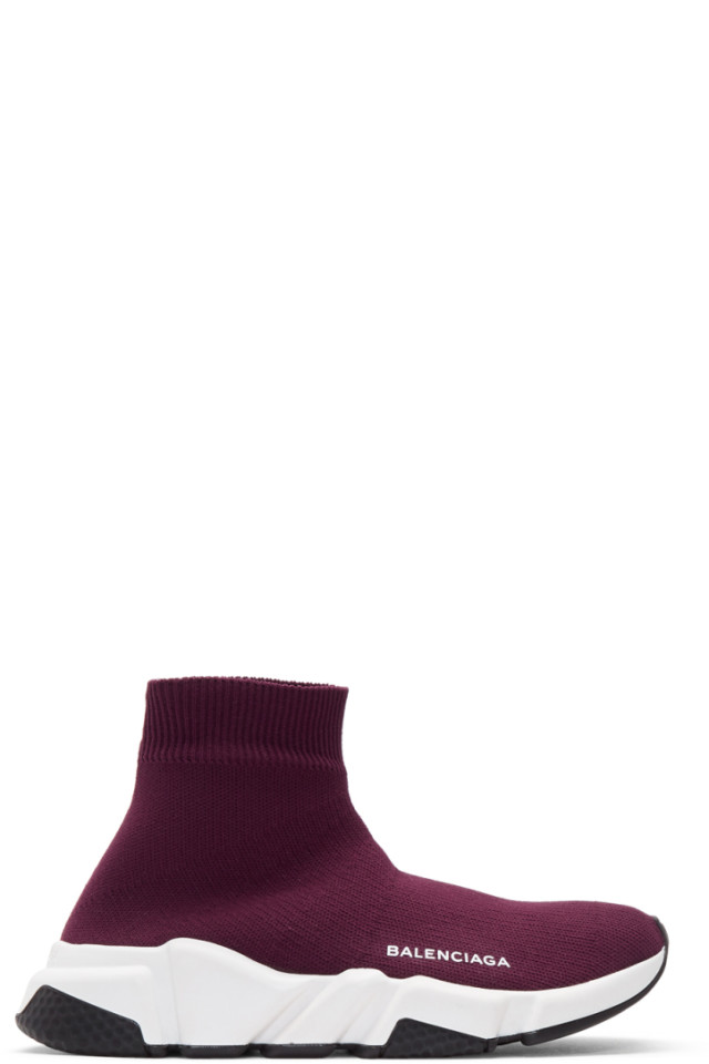 burgundy balenciaga runners