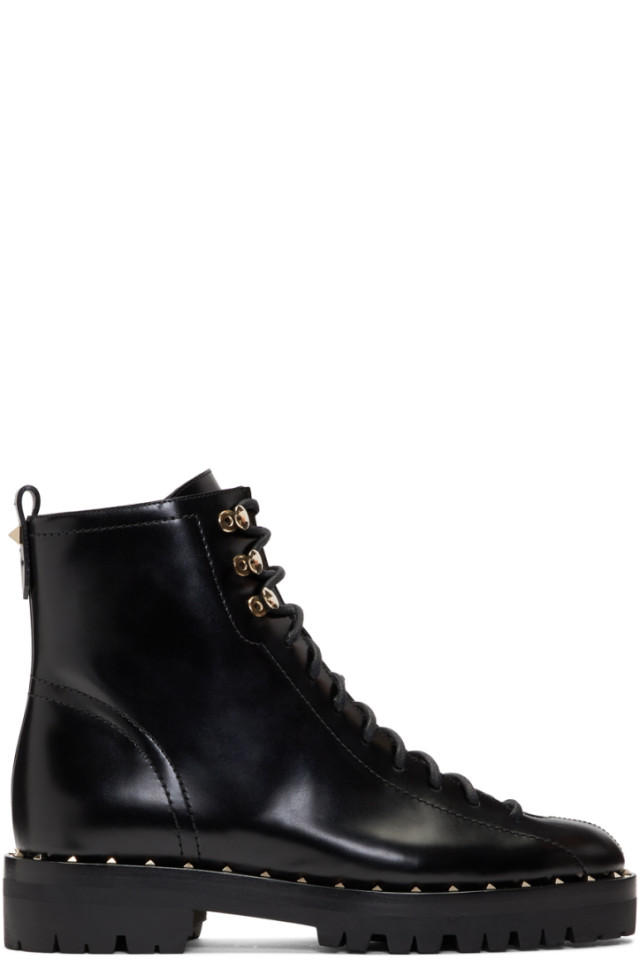 valentino rockstud combat boots