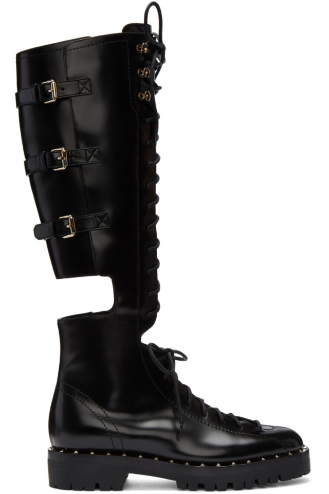 valentino military boots