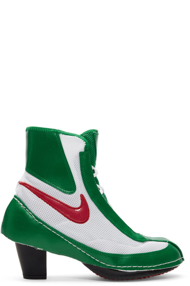 green boxing boots