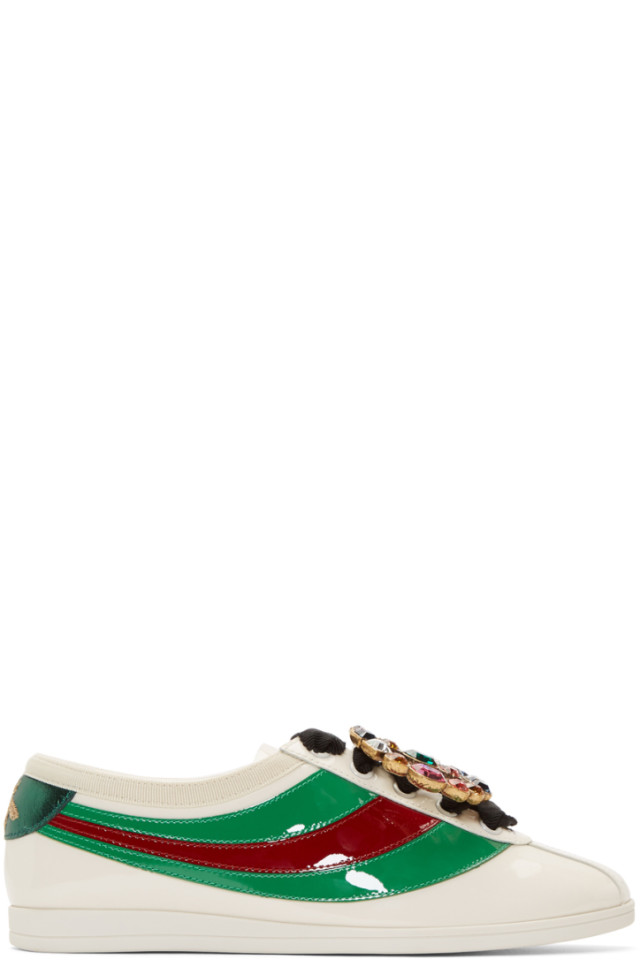 Gucci Ivory Falacer Bowling Sneakers from SSENSE - Styhunt