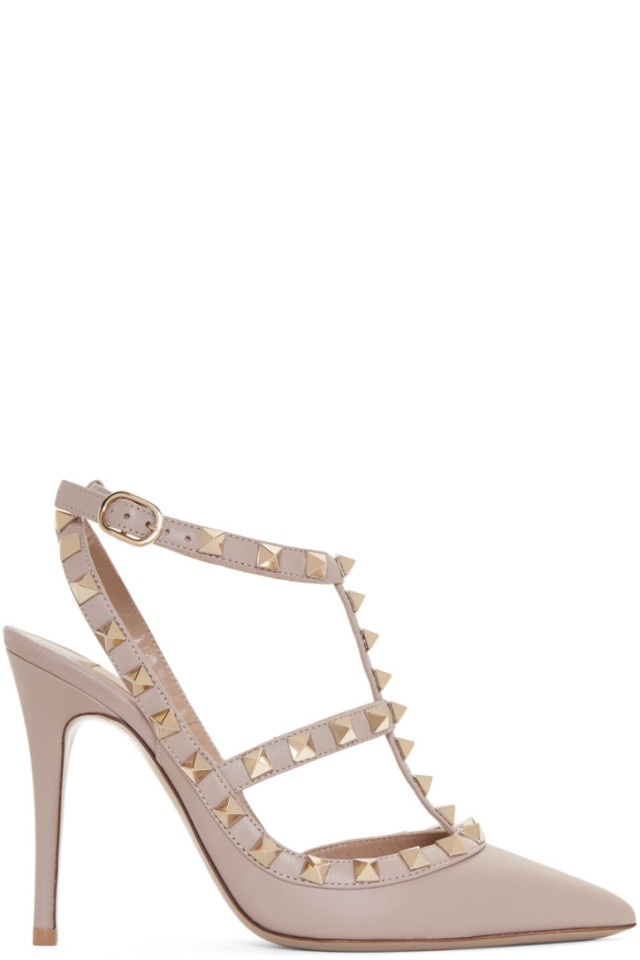 pink suede valentino rockstud