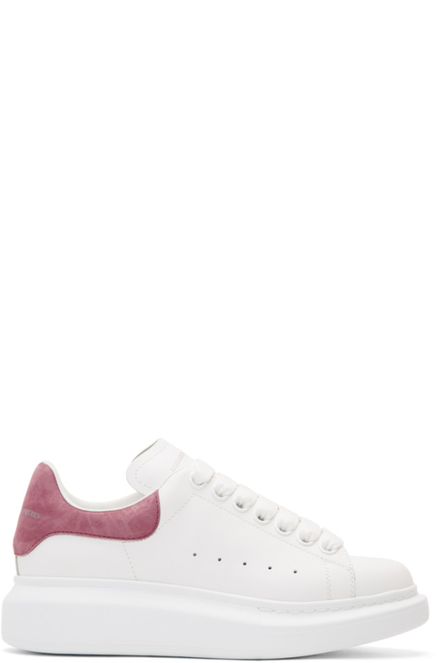 alexander mcqueen pink suede sneakers