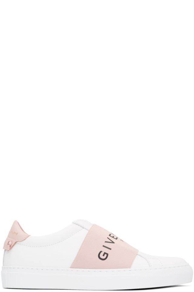 givenchy white & pink urban knots sneakers