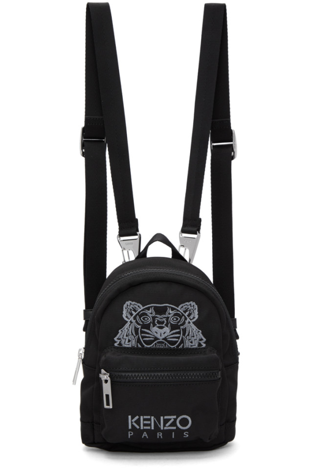 kenzo black mini tiger backpack