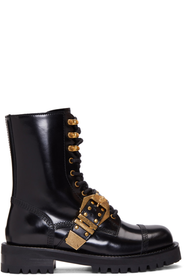 versace combat boots