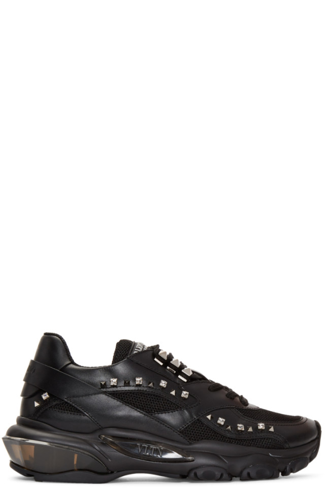 valentino bounce sneakers black