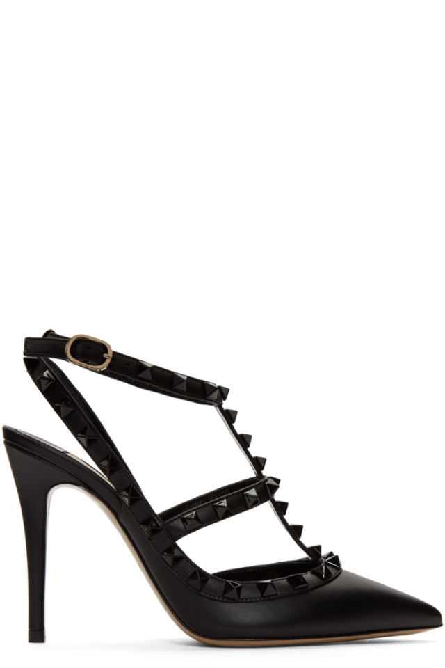 black valentino garavani tonal rockstud heels