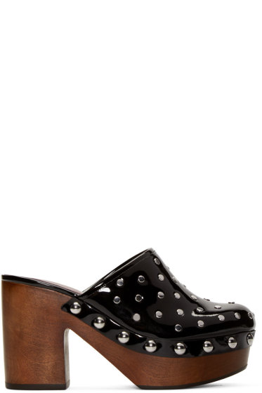 black studded clogs