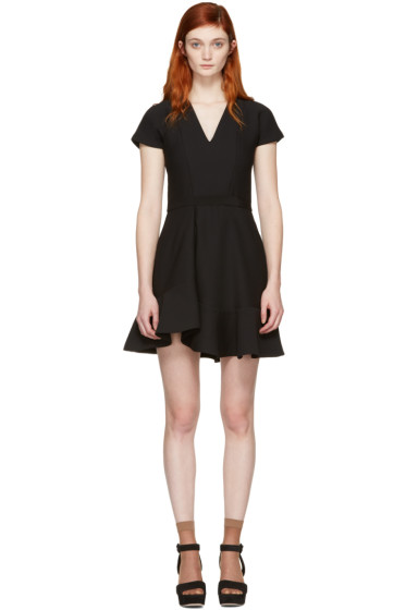 Carven - Black Ruffled Dress