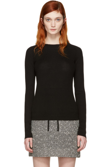 Carven - Black Ribbed Pullover