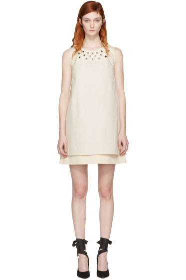 Fendi - Ivory Studded Layered Dress