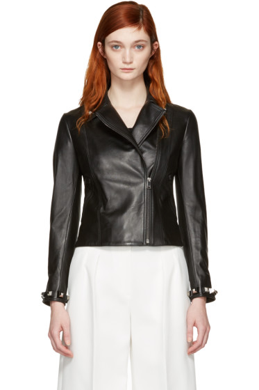 Fendi - Black Leather Studded Jacket