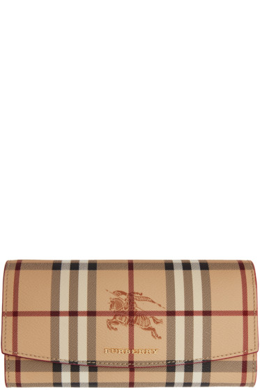 Burberry - Pink Halton Haymarket Check Wallet