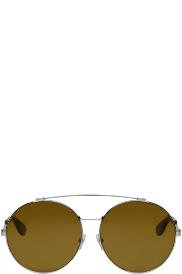 Givenchy - Silver Large Round Sunglasses