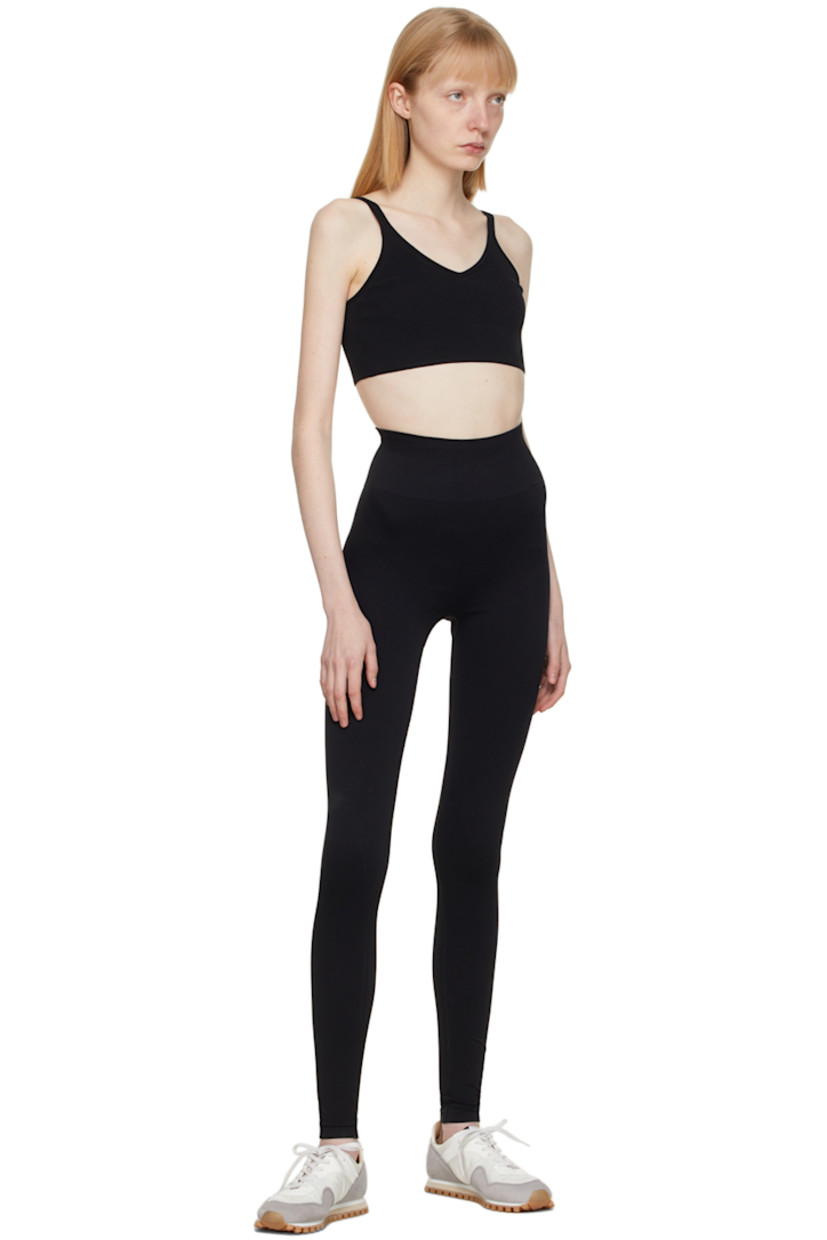 Sleeveless stretch viscose-blend jersey bra in black. 

· Elasticized spaghetti straps
· Sweetheart neckline
· Unlined 

Supplier color: Black