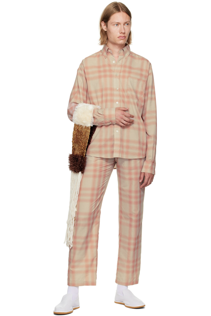 Paneled knit, shag knit, and woven viscose and wool-blend scarf in off-white, brown, and metallic gold-tone.

· Fringed detailing at ends
· H59 x W5 in

Supplier color: Multi