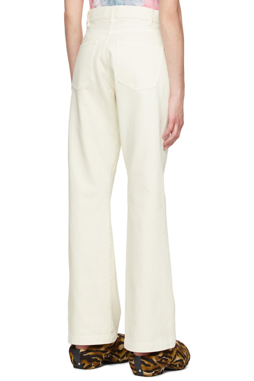 Cotton twill trousers. 

· Belt loops 
· Zip-fly 
· Four-pocket styling 

Supplier color: Ecru