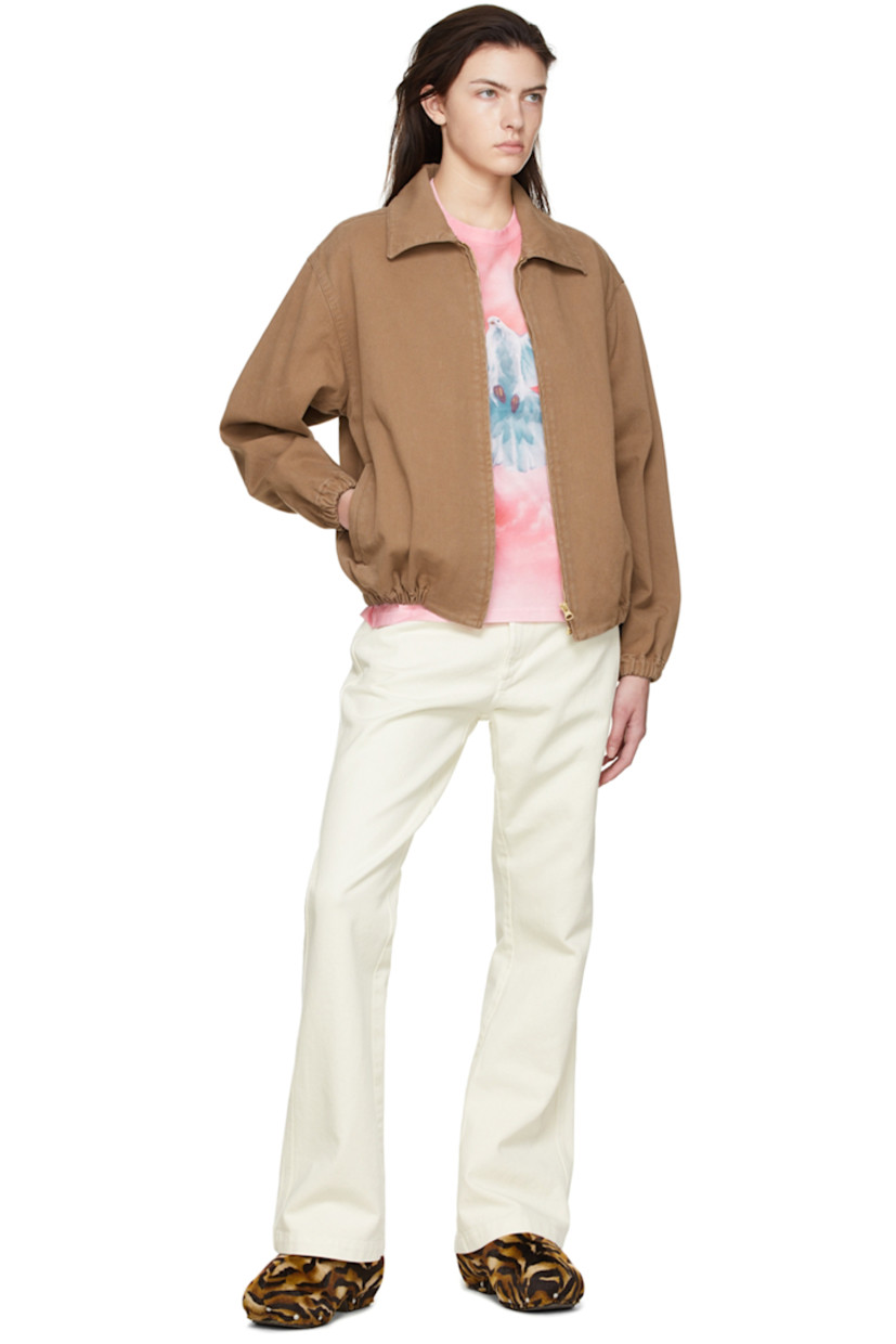 Cotton twill trousers. 

· Belt loops 
· Zip-fly 
· Four-pocket styling 

Supplier color: Ecru