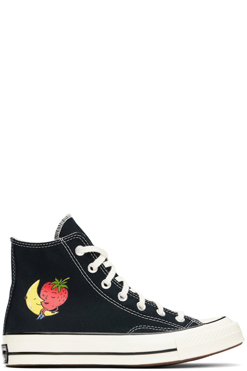High-top canvas sneakers in black. 

· Lace-up closure
· Logo graphic bonded at sides
· Eyelet vents at inner side
· Canvas lining
· Treaded rubber sole

Part of the Sky High Farm Workwear x Converse collaboration.

Supplier color: Black
