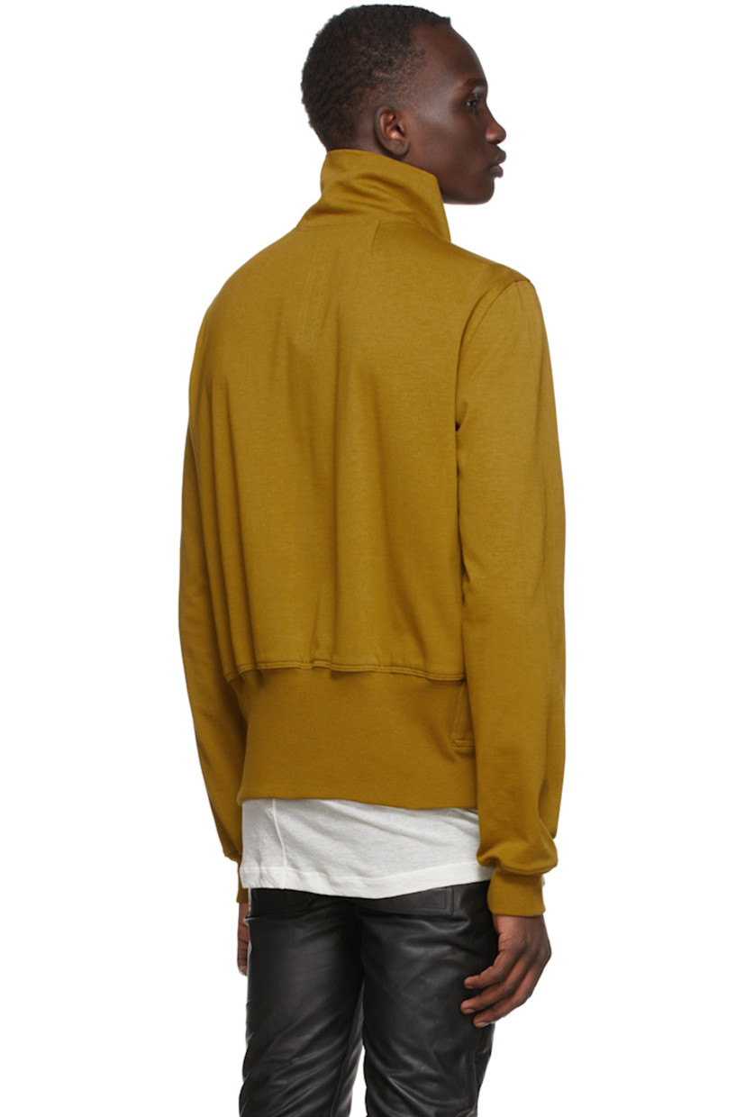 Long sleeve organic cotton jersey track jacket in green. 

· Stand collar
· Offset zip closure
· Welt pockets
· Rib knit cuffs and hem 
· Silver-tone hardware

Supplier color: Sulphate