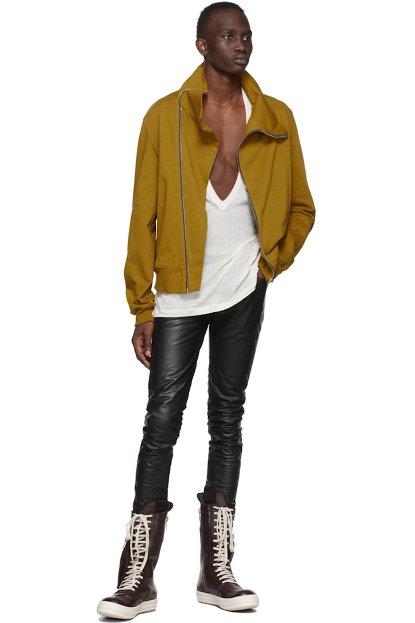 Long sleeve organic cotton jersey track jacket in green. 

· Stand collar
· Offset zip closure
· Welt pockets
· Rib knit cuffs and hem 
· Silver-tone hardware

Supplier color: Sulphate