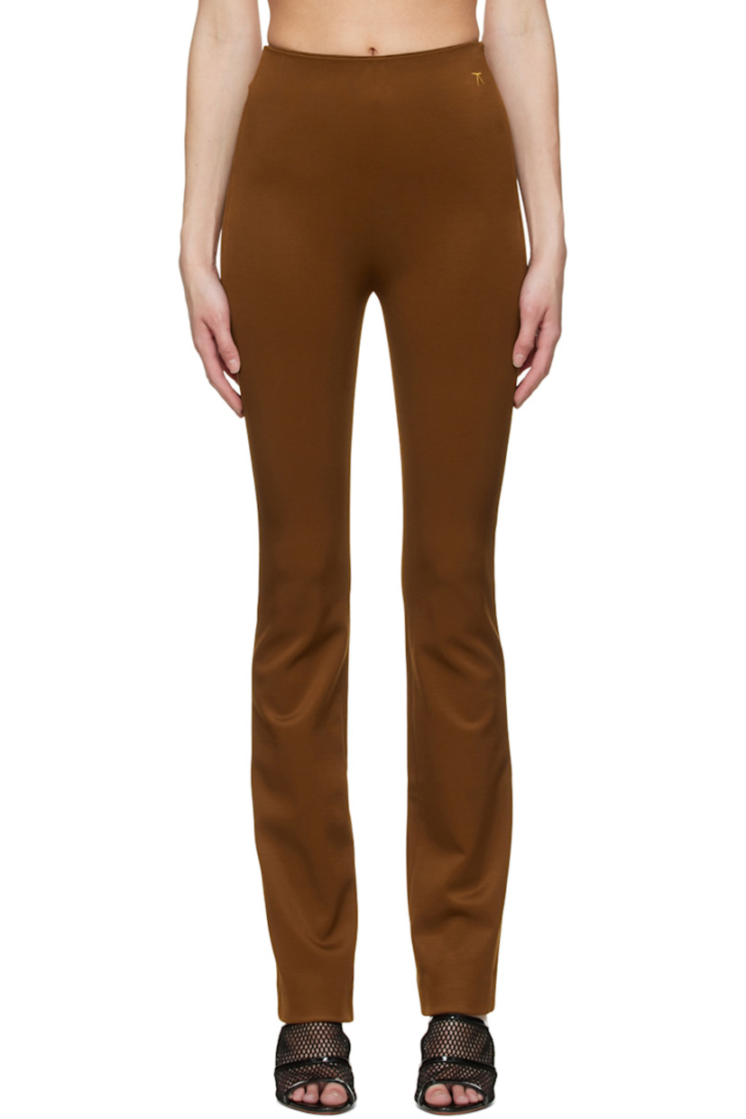 Stretch viscose and nylon-blend jersey trousers.

· Logo embroidered at waistband
· Concealed zip closure at outseam

Supplier color: Chestnut