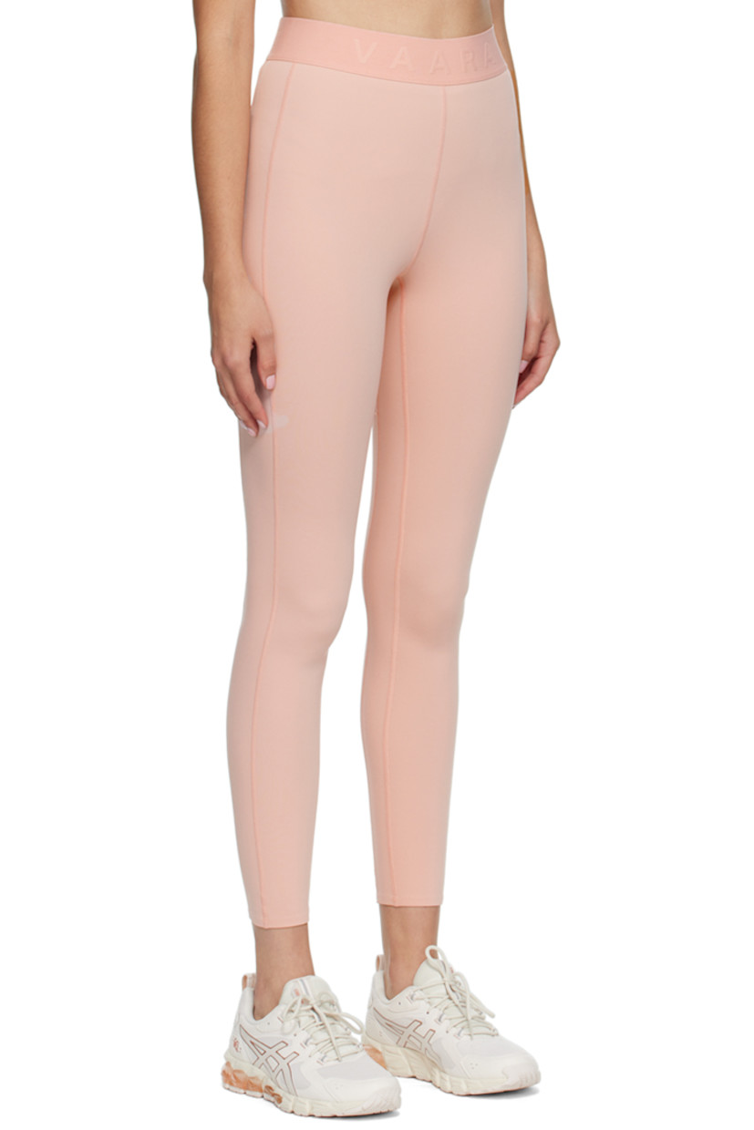 Stretch nylon jersey sport leggings.

· Logo-woven partially elasticized waistband
· Overlock stitching throughout
· Fully lined

Supplier color: Pink