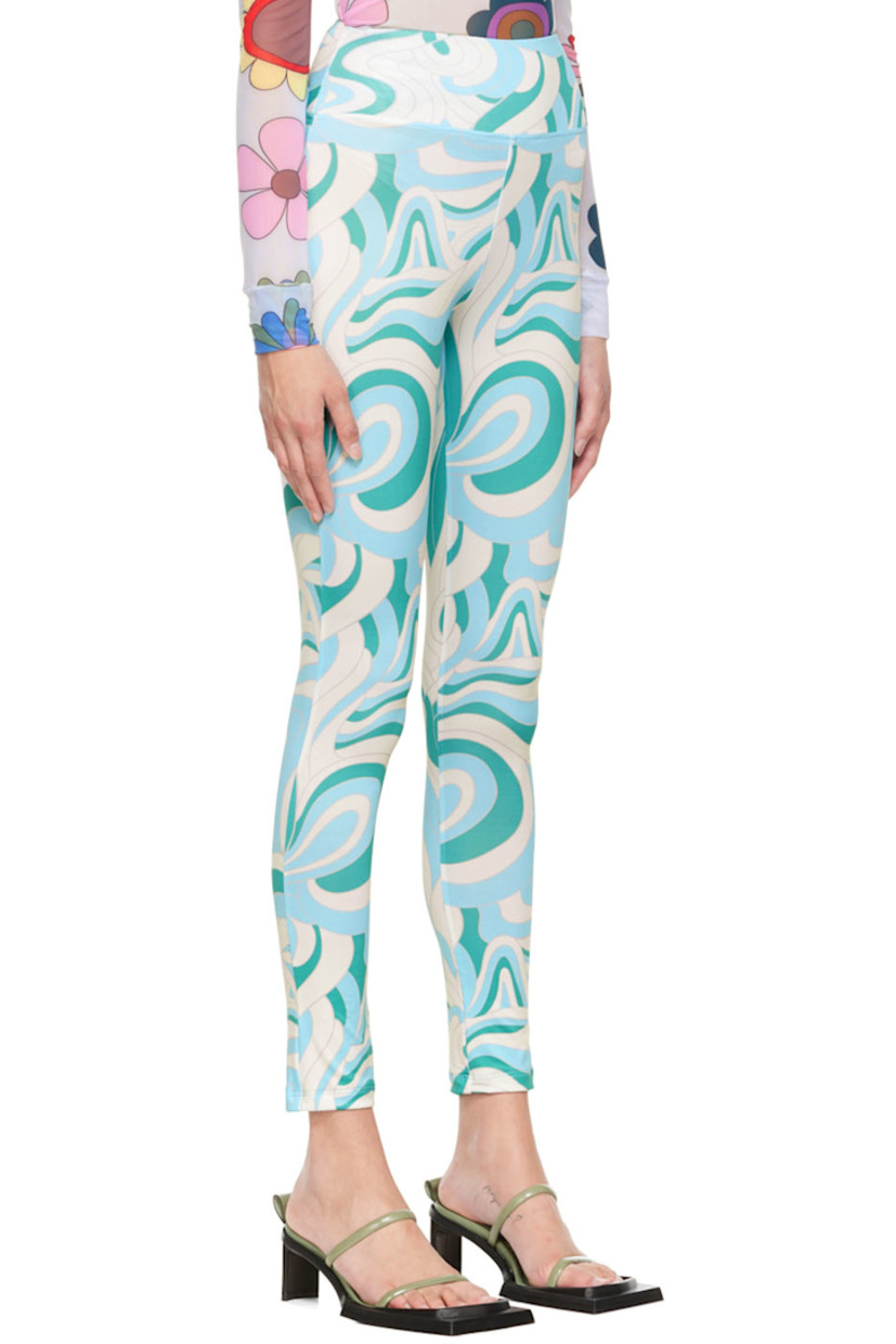 Stretch polyester jersey leggings.

· Elasticized waistband
· Graphic pattern throughout

Wholesale exclusivity at SSENSE.

Supplier color:  Aqua